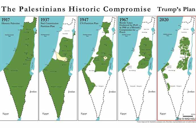 خريطة فلسطين منذ الاحتلال الاسرائيلي حتى الان 11683665345