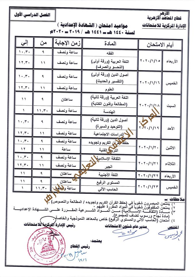 انتظام امتحانات الشهادتين الابتدائية والإعدادية الأزهرية بشمال سيناء 1 011685003466