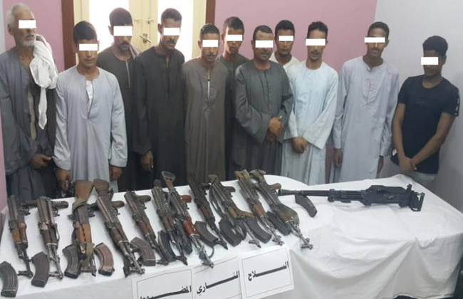 ضبط 25 سلاحا ناريا و6 قضايا اتجار بالمواد المخدرة في حملة أمنية موسعة بقنا ودمياط 1 19 2018 636674321612432480 2431684231683