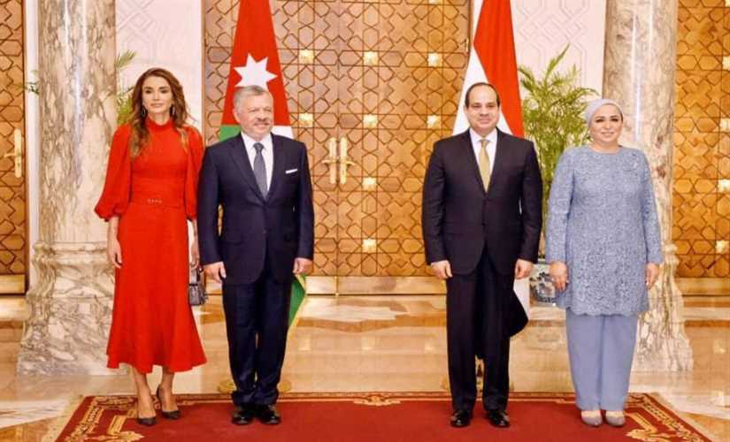 ملك الأردن وقرينته يستقبلان قرينة الرئيس السيسي بقصر زهران 1 4931771685628664