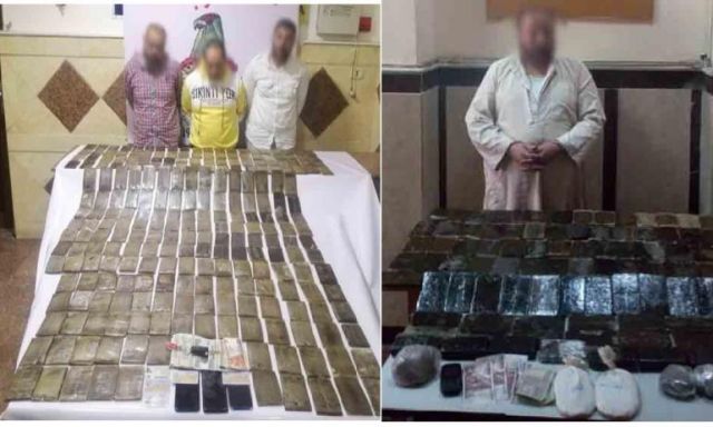 ضبط 4 عناصر اجرامية بينهم سيدة وبحوزتهم كمية من مخدر الحشيش قبل ترويجها بالقاهرة 1 6007261686650225