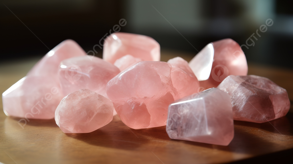 pngtree rose quartz stones on table picture image 2609351