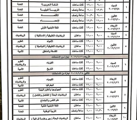 انتظام لجان امتحانات الثانوية العامة على مستوى الجمهورية لتأدية امتحان اللغة العربية 1 جدول امتحان شهادة إتمام الدراسة الثانوية العامة1687073884