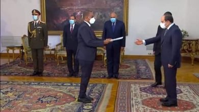 سفير الصومال يقدم أوراق اعتماده إلى الرئيس المصري1686591363