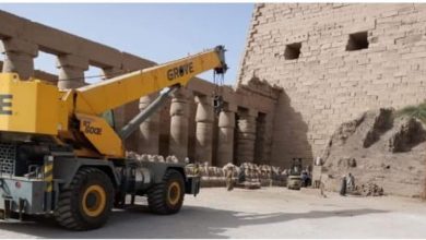 110674 معابد الكرنك تشهد البدء في أعمال نقل مجموعة من الكباش إلي المتحف المصرى (1)1689780124