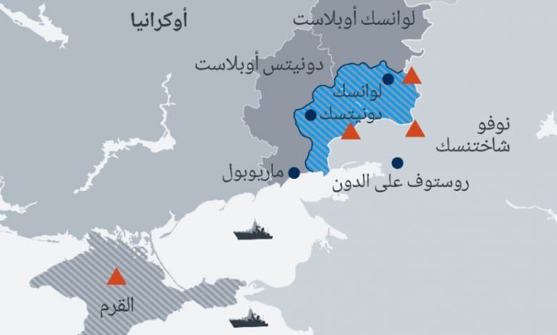 خريطة روسيا وأوكرانيا وتفاصيل منطقة النزاع0A1688547423
