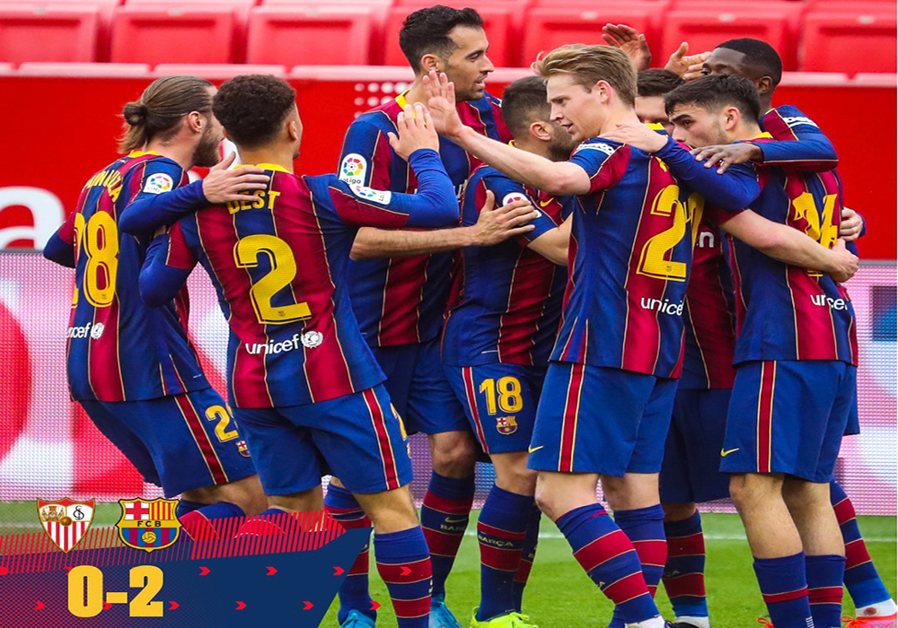 برشلونة يفوز على قادش بهدفين نظيفين في الدوري الإسباني 1 برشلونة وإشبيلية 21692560703