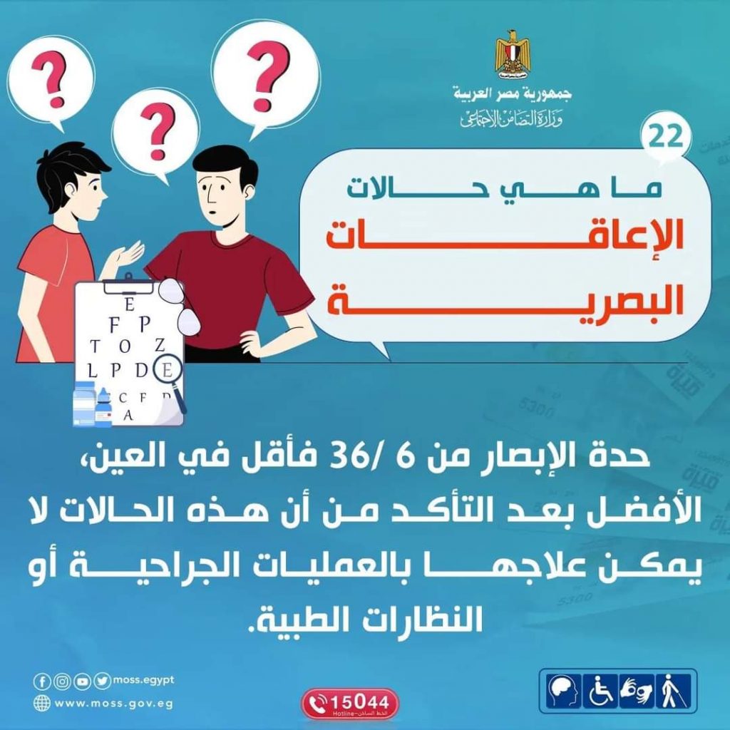 "التضامن" توضح الإعاقات التي يمكن تسجيلها ضمن المرحلة الثالثة لبطاقة الخدمات المتكاملة 1 9191691489345