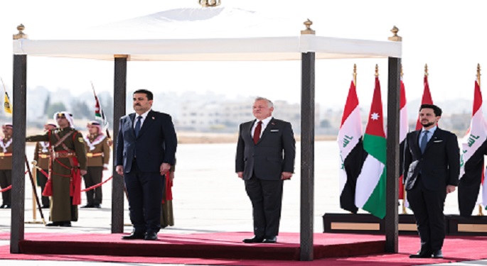 العاهل الأردني يؤكد أهمية تطوير العلاقات والتعاون مع كوسوفو 1 عاهل الأردن يستقبل رئيس مجلس الوزراء العراقي شياع السوداني1694971323