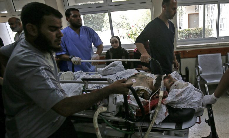 1154012 جريح فلسطيني إلى مستشفى خان يونس1696667165