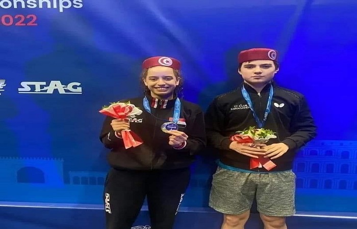 بدر مصطفى ومريم يونس يتوجان بذهبية الزوجي المختلط تحت 19 عامًا بالبطولة الدولية لتنس الطاولة 1 19 2022 638062710466146775 6141698339123