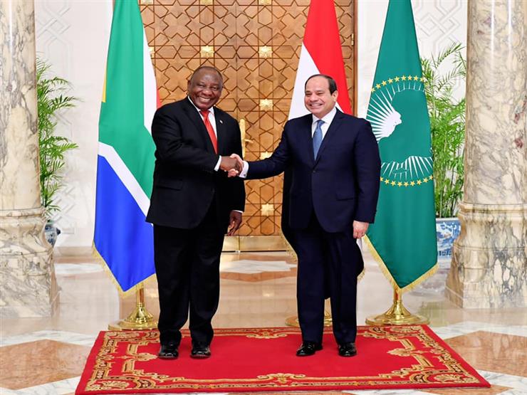 السيسي ورئيس جنوب إفريقيا يؤكدان ضرورة توفير النفاذ الآمن والعاجل للمساعدات الإغاثية إلى أهالي غزة 1 2019 12 10 15 18 33 6831697654284
