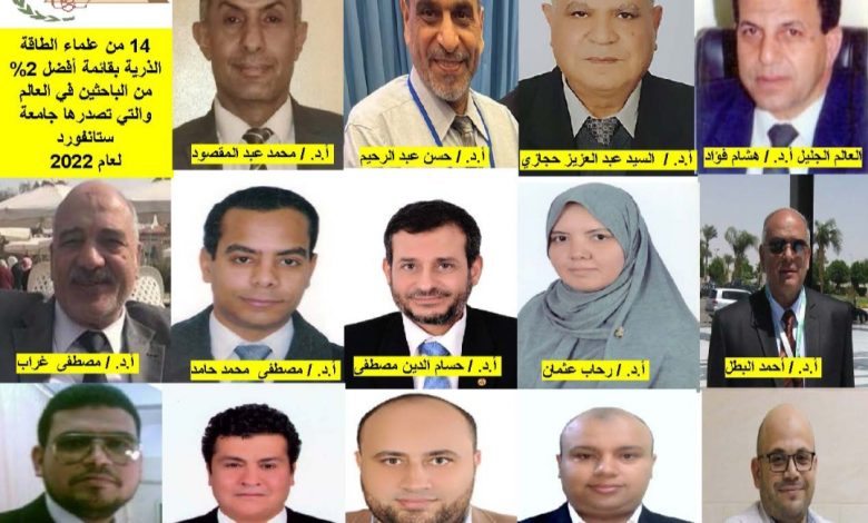 إدراج 87 باحثا بقومي البحوث من أصل 816 مصريا في قائمة ستانفورد لأفضل 2% من العلماء في العالم 1 637 21697187124