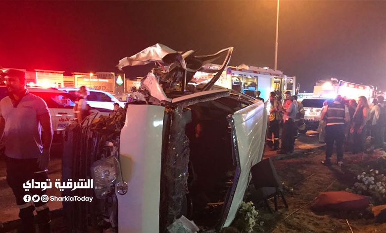 مصرع 12 شخصًا في حادث تصادم سيارتين في صحراوي المنيا1698608464