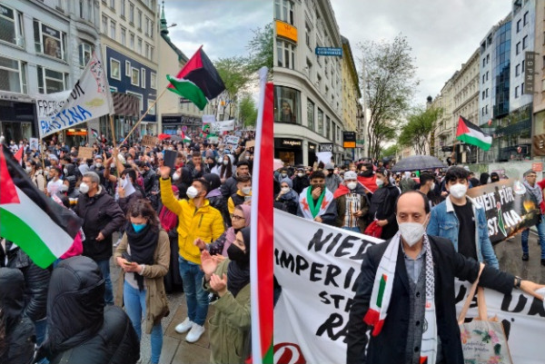 مظاهرة حاشدة وهتافات بــ"تحيا تحيا فلسطين" في ساحة "الجمهورية" بباريس تضامنًا مع الشعب الفلسطيني 1 99991163851698955923