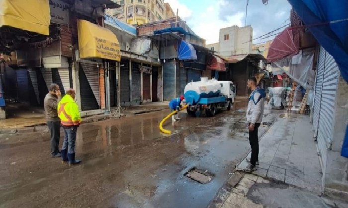 "صرف الإسكندرية": رفع حالة الاستعداد القصوى وتمركز 187 سيارة ومعدة للتعامل مع الأمطار 1 elaosboa704361700381403