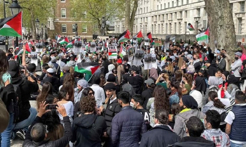 بريطانيا تظاهرة ضخمة في لندن تاييدا لفلسطين والقدس والمسجد الاقصى1703343243