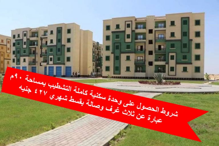 "الإسكان": طرح ١١٦٠ وحدة سكنية كاملة التشطيب بمدينتي العبور الجديدة وأسيوط الجديدة 1 شروط الحصول على وحدة سكنية
