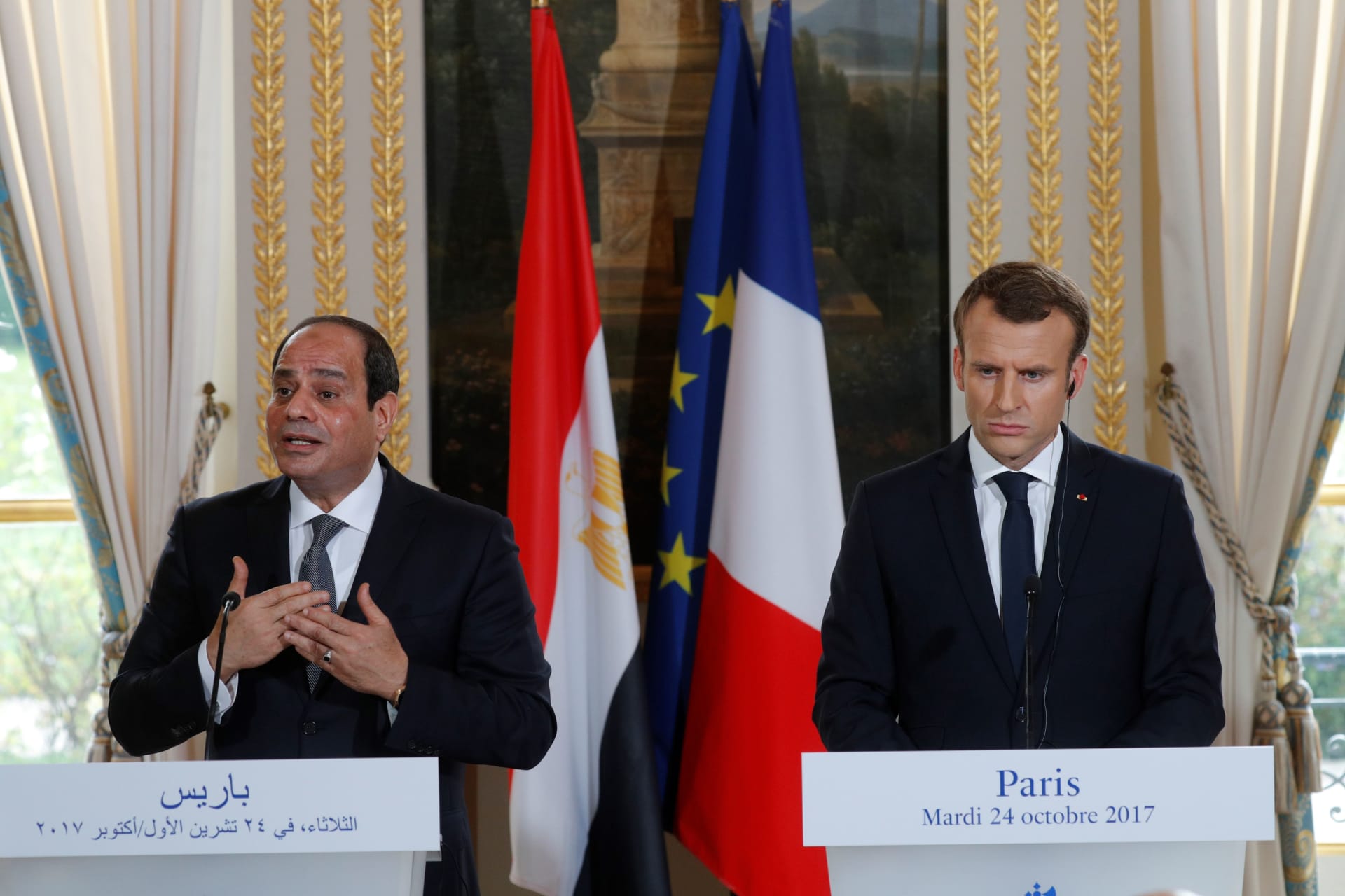 السيسي يؤكد لنظيره الفرنسي ضرورة وقف إطلاق النار والتوسع في إدخال المساعدات الإنسانية لغزة 1 1599391701419525