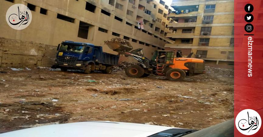 محافظة الجيزة: رفع 1080 طن مخلفات وتراكمات بكفر غطاطي أسفل الدائري بالمنصورية واللبيني 1 441644 W1701773943