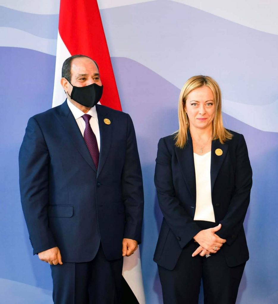 الرئيس السيسي يلتقي مع رئيسة وزراء إيطاليا، على هامش أعمال "الدورة الـ28 لمؤتمر المناخ" في دبي 1 FB IMG 16678355263021701519246