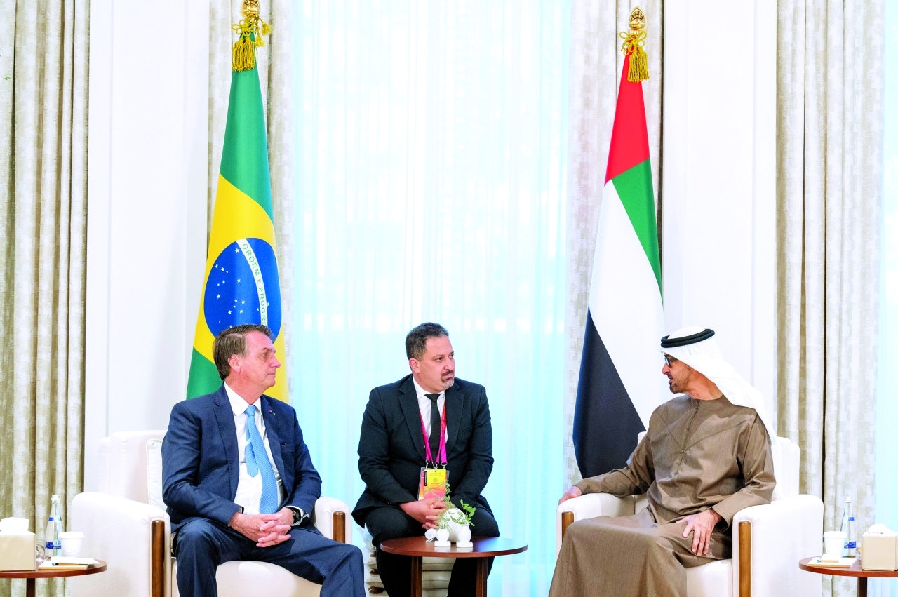 رؤساء الإمارات والبرازيل والباراجواي يشهدون توقيع إعلان للتعاون بشأن "ممر المحيطين" 1 image1701451323