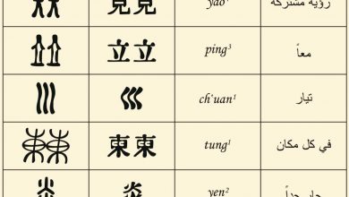 أشكال صورية بالصيغتين الصينيتين القديمة والحديثة1702287004
