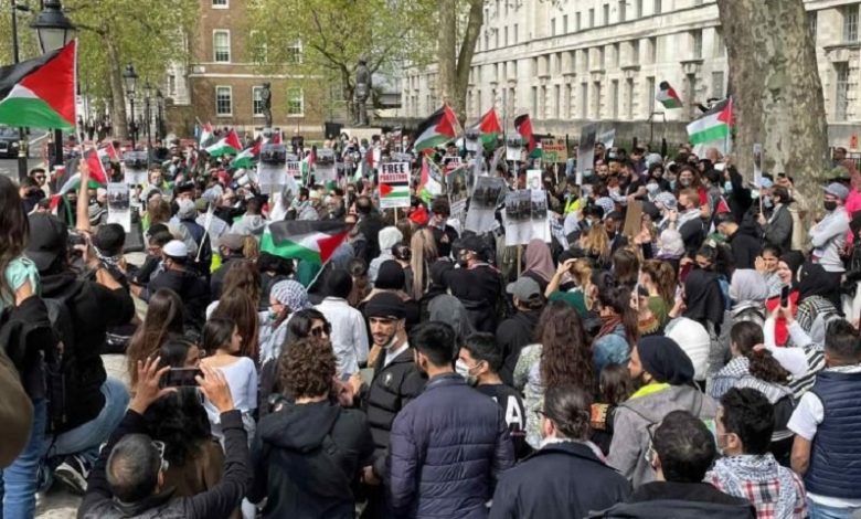 بريطانيا تظاهرة ضخمة في لندن تاييدا لفلسطين والقدس والمسجد الاقصى1703343243