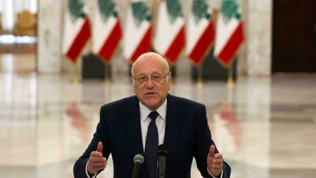 وزير الخارجية اللبناني يعرب عن أمله في التوصل إلى اتفاق حدودي مع إسرائيل 1 ميقاتي 1170x6581704879543
