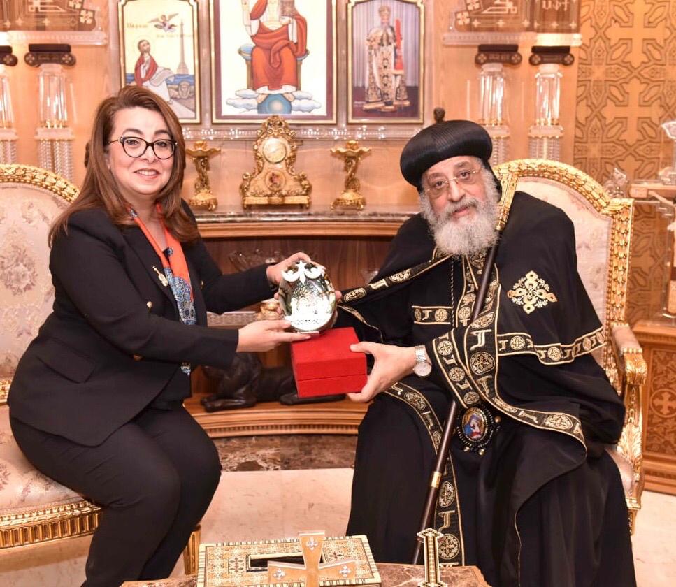 البابا تواضروس يستقبل وزيرى التعليم العالي والتربية والتعليم والدكتورة غادة والي للتهنئة بعيد الميلاد 1 135219 WhatsApp Image 2020 01 08 at 101704642363
