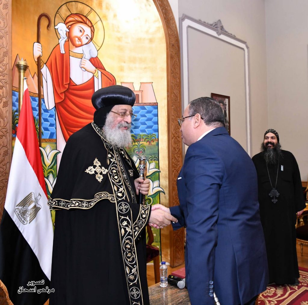 البابا تواضروس يستقبل وفدا من هيئة قضايا الدولة للتهنئة بعيد الميلاد المجيد 1 2441704204423