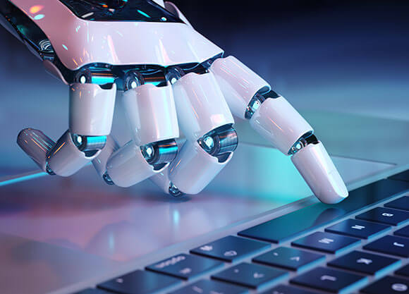 robot typing