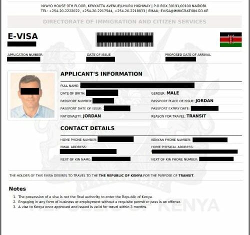 تأشيرة كينيا الالكترونية1705060024
