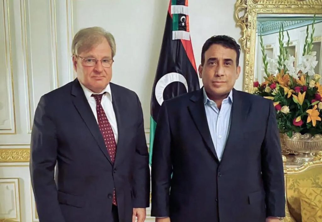 الأمم المتحدة وفرنسا تبحثان الأوضاع السياسية والأمنية والاقتصادية في ليبيا 1 محمد المنفي ريتشارد نورلاند 1707641883