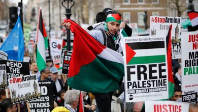 1081010 مظاهرات حاشدة فى لندن احتجاجا على جرائم الاحتلال بحق الفلسطينيين1708186323
