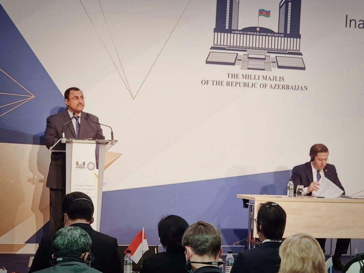 رئيس البرلمان العربي يطالب بموقف قوي للشبكة البرلمانية لحركة عدم الانحياز لوقف العدوان على غزة 1 1638475020blobid01707474426