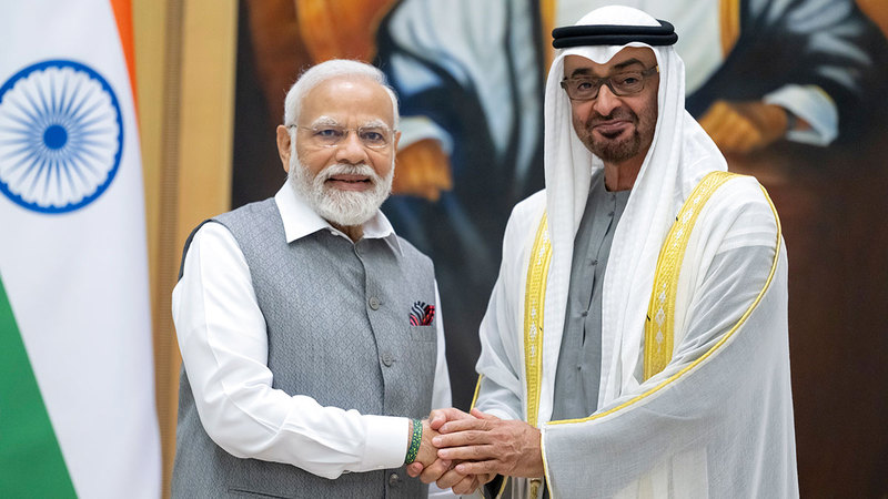 الرئيس الإماراتي ورئيس وزراء الهند يبحثان مختلف جوانب الشراكة الاستراتيجية الشاملة 1 image1707845107