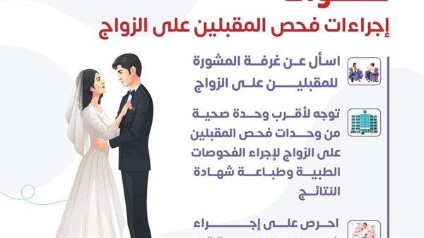 "الصحة": مد العمل لفترة مسائية بمبادرة "فحص المقبلين على الزواج" خلال شهر رمضان المبارك 1 3861711183383
