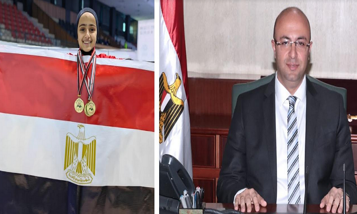 محافظ بني سويف يهنئ اللاعبة بسمة لفوزها بذهبية رفع الأثقال في دورة الألعاب الأفريقية بغانا 1 elaosboa936711710087663