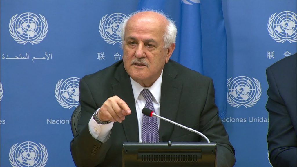 ممثل الرئيس الفلسطيني بالأمم المتحدة: لدينا الحق الكامل في تقرير المصير على أرضنا فلسطين 1 يسي1713457507