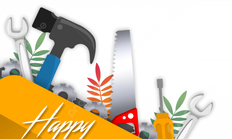 pngtree labour day 1st may thank you for your hard work flat png image 61238421714322943