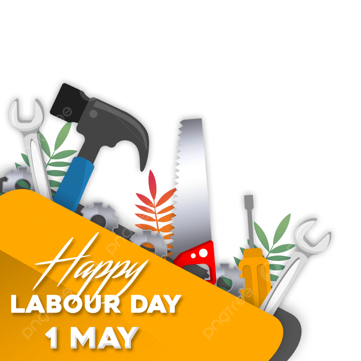 pngtree labour day 1st may thank you for your hard work flat png image 61238421714322943