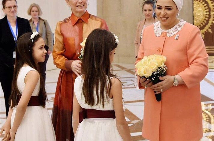 السيدة انتصار السيسي تعرب عن سعادتها بلقاء قرينة سلطان عمان 1 3581715263504