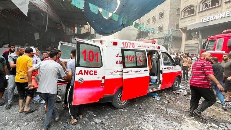 الهلال الأحمر الفلسطيني:استهداف الطواقم الطبية يمثل "جريمة حرب وانتهاكا جسيما للقانون الدولي الإنساني" 1 5 12 2023 12 30 23 GomhuriaOnline 100417017722231717081684