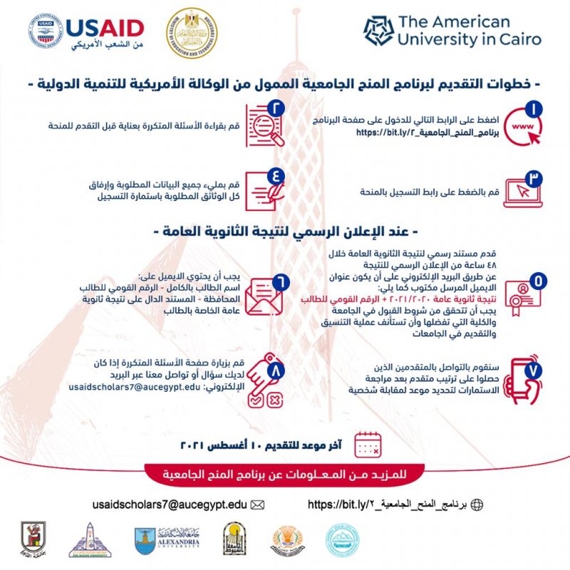 منح دراسية جامعية من الوكالة الأمريكية لطلاب الثانوي العام الحكومي والتجريبي ومدارس STEM 1 8758387530711715940244