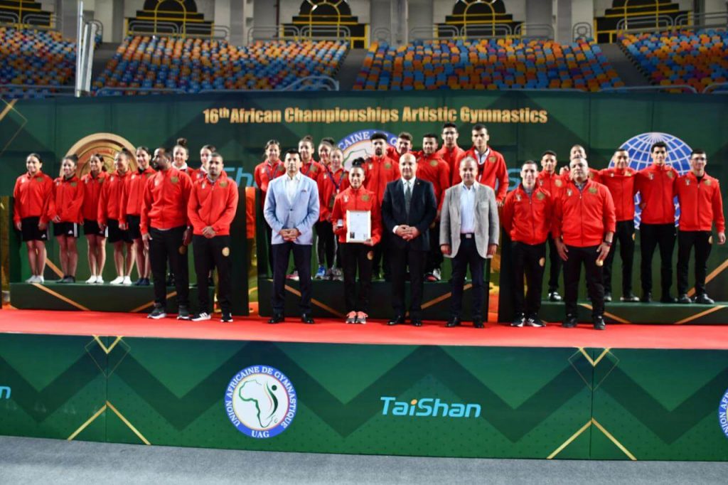 وزير الرياضة يهنئ المنتخب الوطني للجمباز الفني بالتتويج ببطولة إفريقيا بالمغرب 1 IMG 20220708 WA00321714906928