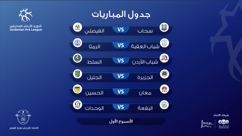 قرعة دوري المحترفين الأردني .. حامل اللقب الحسين إربد في مواجهة الجزيرة الصاعد حديثا 1 6053515d734131721760663