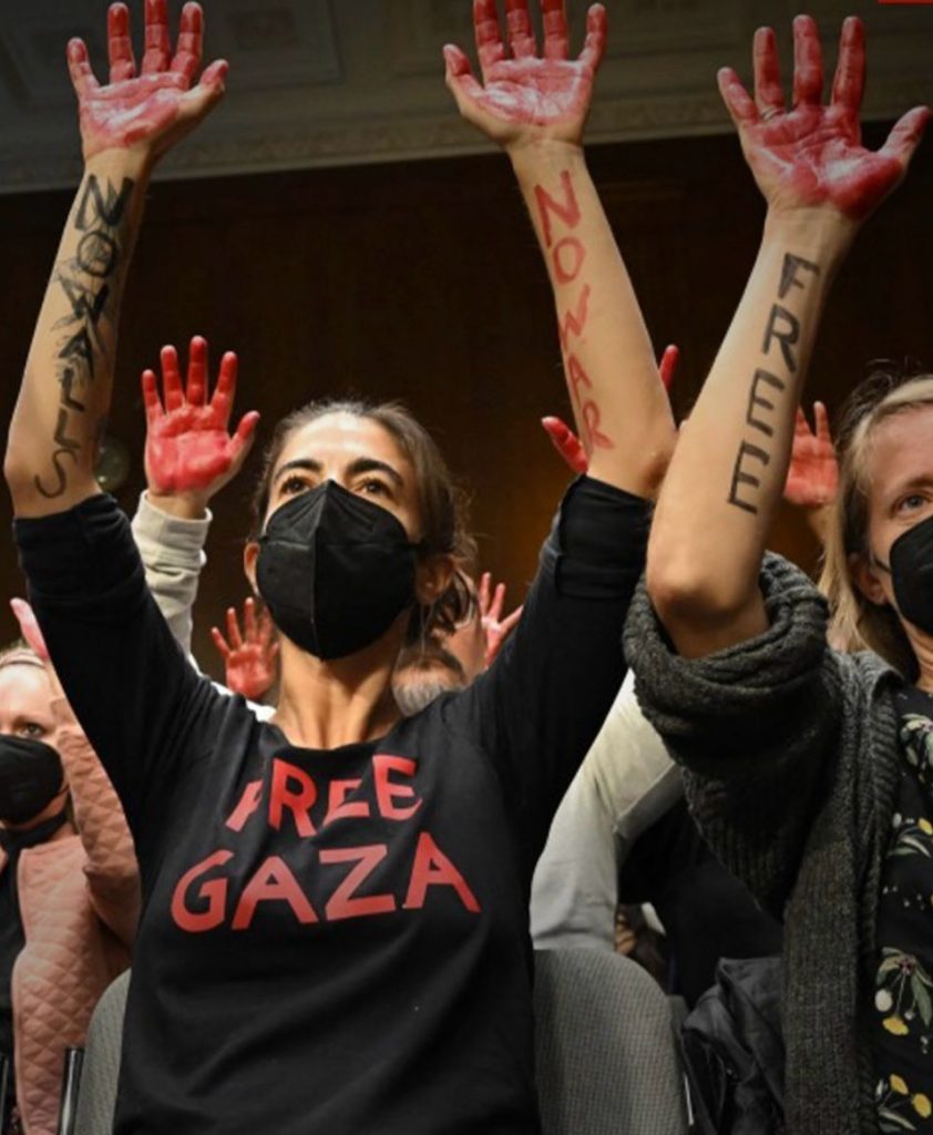 متظاهرون مناهضون للحرب في غزة ينظمون احتجاجا داخل الكونجرس قبل خطاب نتنياهو غدا 1 w2222222222222221721770743