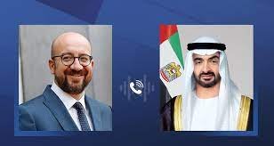 رئيس الإمارات يبحث مع رئيس المجلس الأوروبي سبل تعزيز العلاقات الثنائية والتطورات في المنطقة 1 khaligyoun63408 11725042423