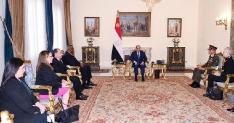 الرئيس السيسي يؤكد أهمية الشراكة الاستراتيجية المصرية الأمريكية في حماية مصالح الدولتين 1 10537361726649885